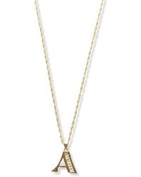 Argento Vivo - The Cz Initial Necklace - Lyst