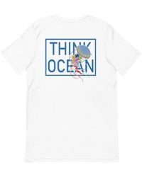 Anchor and Crew - Think Ocean Jellyfish Fluorescence Cotton Embroidered T-Shirt - Lyst