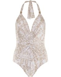 Sophia Alexia - Neutrals Sand Pebbles Tahiti Twist Swimsuit - Lyst
