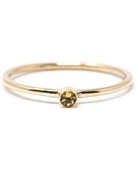 NASI SILVER - Slim Single Stone Ring- Citrine - Lyst