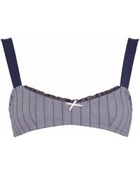 Belletage Swimwear - The Ivy Pinstripe Bikini Top - Lyst