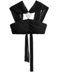 Nocturne - Strapless Draped Bustier Top - Lyst