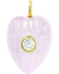 KAMARIA - Amethyst Gemstone Pendant With Topaz - Lyst
