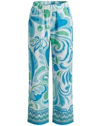 LOVEIST STORE - Venice Abstract Print Wide Leg Trousers - Lyst