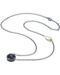 Genevive Jewelry - Sterling Large Cubic Zirconia Necklace - Lyst
