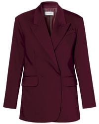 AGGI by HALEWSKI - Blair Burgundy Wine Oversized Blazer - Lyst