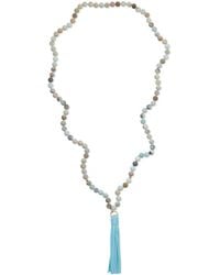 Heather Hawkins Jewelry - Talulah Belle Gemstone Beaded Long Necklace With Suede Tassel - Lyst