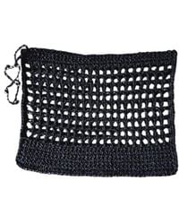 Springmoonatelier - Raffia Clutch Bag Handmade Elegance With Zipper Closure - Lyst