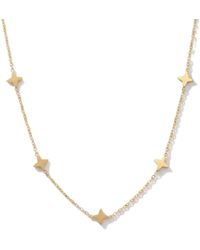 Elk & Bloom - 14K Lucky Clover Choker Necklace - Lyst