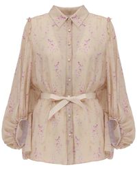 Georgette - Petal Veil Blouse - Lyst