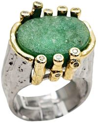 Farra - Aventurine Stone Setting Ring - Lyst