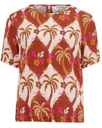 Sugarhill - Christina Top Browns, Palm Waves Tile - Lyst