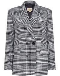 Hay Life - Double Breasted Check Blazer - Lyst