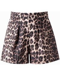 LOVEIST STORE - Leopard Print Pleated Shorts - Lyst