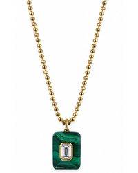 Persia Dona Jewelry - Malachite X Ball Chain Necklace - Lyst
