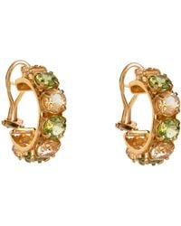 Bounkit - Alyson Hoops Peridot Pierced - Lyst