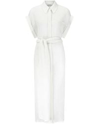 The Summer Edit - Tori Crinkle Linen Shirt Dress - Lyst