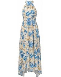 Franchetti Bond - Rosamunda Pansies Halterneck Dress - Lyst