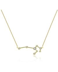 Genevieve Collection - Leo Zodiac Constellation Necklace 18K & Diamond - Lyst