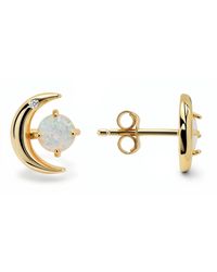 Kylie Harper - Opal Sun & Moon Celestial Stud Earrings - Lyst
