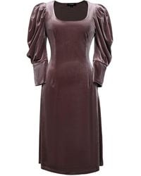 Smart and Joy - Puffy Sleeves Velvet Dress - Lyst