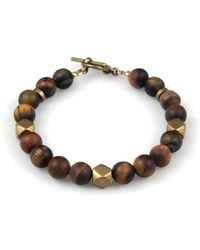 Rachel Nathan - Narrow: Matte Tiger's Eye Bracelet - Lyst