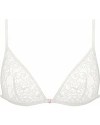 MONIQUE MORIN LINGERIE - Moonstruck Triangle Bralette Crystal - Lyst