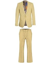 DAVID WEJ - Neutrals Hugo Linen Single Breasted Suit - Lyst