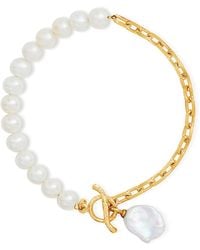 Dower & Hall - Keshi Luna Pearl Chain Bracelet - Lyst