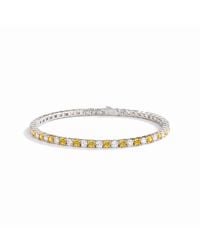 Juvetti - Stacy Sapphire & Diamond Round Tennis Bracelet - Lyst