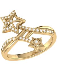 LMJ - Stars Entwined Diamond Ring In 14k Gold Vermeil On Sterling Silver - Lyst