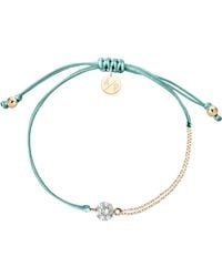 Adriana Pappas Designs - Cz Solitaire Bracelet On Colored Cord - Lyst