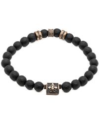 Ebru Jewelry - Onyx Fleur De Lis Beaded Bracelet - Lyst