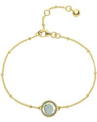 Auree - Barcelona August Green Amethyst Birthstone Bracelet - Lyst