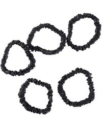 Soft Strokes Silk - Pure Mulberry Silk Skinny Scrunchie Set Of Five - Lyst