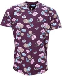 lords of harlech - Maze Spaced Floral V-Neck Tee - Lyst