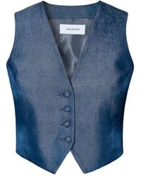 AGGI by HALEWSKI - Sylvia Denim Suit Vest - Lyst