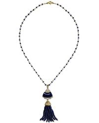 Bellus Domina - Sterling Lapis Lazuli Tassel Necklace - Lyst