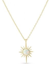 Spero London - Opal Northernstar Sterling Pendant Necklace - Lyst