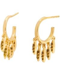 Lavani Jewels - Green Goldplated Zagora Hoops - Lyst