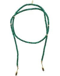 Farra - Malachite Open Ended Versatile Necklace - Lyst