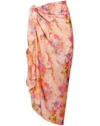 Yomisma - Peach Poppy Sarong - Lyst