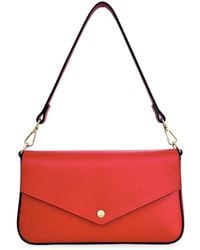 Apatchy London - The Munro Scarlet Leather Shoulder Bag - Lyst