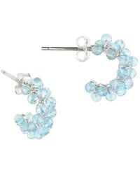 MOUNIR LONDON - Topaz Huggie Earrings - Lyst