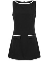 Modenaire - Contrast Trim Mini Dress Structured Silhouette - Lyst
