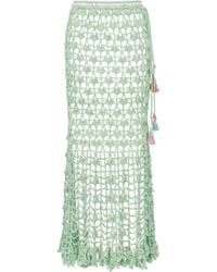 Andreeva - California Mint Handmade Knit Midi Skirt - Lyst