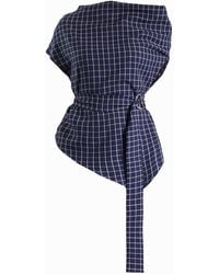 Meem Label - Theo Grid Asymmetric Top - Lyst