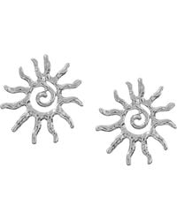 Maison De Gala - Spiral Sunburst Statement Stud Earrings - Lyst