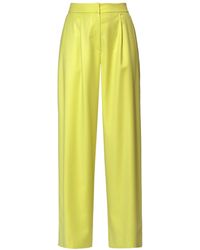 AGGI by HALEWSKI - Ophelie Wild Lime Wide Suit Trousers - Lyst
