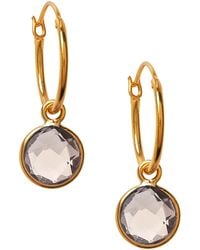 Goddess Charms - Smoky Quartz Power Stone Earrings - Lyst
